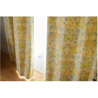 スミノエ デザインライフ カーテン ミックスブーケ V1323 1000×1350mm イエロー 4549781250533 1枚（直送品）