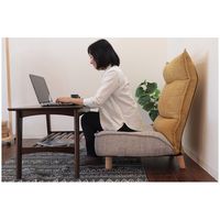 【軒先渡し】ヤマソロ Confi 木脚付 ソファ 幅680mm イエロー 83-641 1台（直送品）