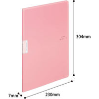 コクヨ クリヤーブックモッテ 固定式 A4縦 10ポケット ライトピンク ラ-LM10LP 1セット(1冊×10)