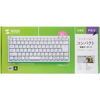 サンワサプライ コンパクトキーボード(テンキー無し・ホワイト) SKB-KG3WN2 1個