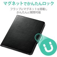iPad Air (M2) 11インチ/第5世代 10.9インチ レザーケース 手帳型 TB-A20M360BK エレコム 1個