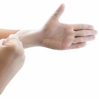 小野商事 AG7340　使い捨てプラスチック手袋 粉なし Sサイズ 2000枚（100枚×20箱）