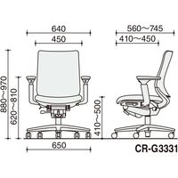 【組立設置込】コクヨ Mitra オフィスチェア 布張 スタンダードバック 可動肘 ランバーサポート付 WH×タンジェリン 1脚（直送品）