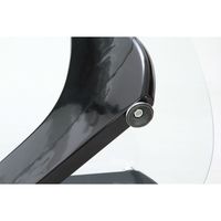 不二貿易 ルーク ガラスセンターテーブル 幅1000×奥行750×高さ405mm ブラック 96140 1台（直送品）