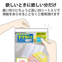 エレコム 下地が透けない ラベルどこでもマルチプリント用紙18面付 EDT-TM18 1袋（20シート）（直送品）