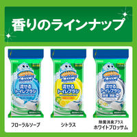 スクラビングバブル 流せるトイレブラシ 除菌消臭プラス ホワイトブロッサムの香り 付け替えブラシ 1セット(24個：12個入×2個) ジョンソン