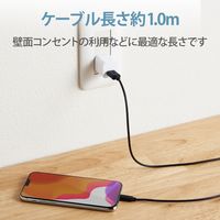 ライトニングケーブル 1m スタンダード A-Lightning ブラック MPA-FUAL10BK エレコム 1個（直送品）