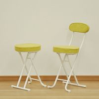 エイ・アイ・エス 折畳座厚チェア 背無し グリーン AATN-230 GN 1脚（直送品）