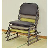 エイ・アイ・エス 楽座椅子 ロータイプ ブラック RCL-01BK-4PCS 1セット(4脚入)（直送品）