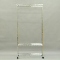 エイ・アイ・エス スチールワードローブ 25φ 幅900×奥行450×高さ1840mm メッキ YHR-904518 1台（直送品）