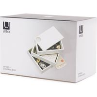 アントレックス Umbra スピンドルボックス 幅191×奥行117×高さ124mm ホワイト 1個（直送品）
