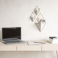 umbra トリッグ ウォールオーガナイザー L ホワイト/ブラス 2470752524 1個