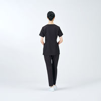 住商モンブラン パンツ レディス 半ゴム チャコールブラック M UM700-8/0 1枚　スクラブ（直送品）