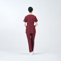 住商モンブラン パンツ レディス 半ゴム ボルドー L UM700-7/1 1枚　スクラブ（直送品）