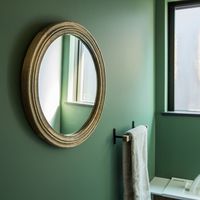 ポッシュリビング ミラー ラウンド φ36cm×D2.5cm マンゴーウッド/ミラー 41375 1個（直送品）