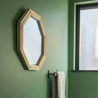 ポッシュリビング ミラー オクト W36×D2.5×H36cm マンゴーウッド/ミラー 41377 1個（直送品）