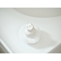 バスボンくん抗菌 洗面台スッキリポンポン持ち手付 ホワイト 1個 山崎産業