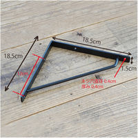 ポッシュリビング ブラケットM アンティークゴールド W1.5×D18.5×H18.5cm アイアン 63316 1セット(2個)（直送品）