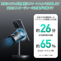 AUKEY ワイヤレス充電器 3-in-1 MagSafe対応 Qi2 冷却機能搭載 グレー LC-MC311A-GY 1個