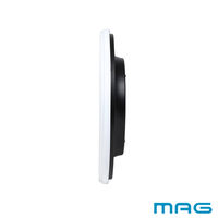 ノア精密 MAG（マグ）無線LANアナログ掛時計 シグナルキーパー ホワイト直径327ｍｍ[アナログ ステップ秒針 無線LAN]