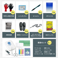 女性のための防災セット 1人用 底まで開く防災リュック エマージェンシーポーチ 女性用 防災士監修 防災ラジオ 非常食 警戒レベル4（直送品）