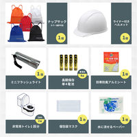 13点防災セットヘルメット付き ブラック 5セット 非常用持ち出し袋 避難 企業用 団体用 防災グッズ 長期保存（直送品）