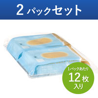 HibiFull ヒビフル 流せるトイレのお掃除シート 大判厚手 せっけんの香り トイレのおそうじシート 1パック（12枚入×2個）