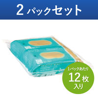HibiFull ヒビフル 流せるトイレのお掃除シート 大判厚手 ミントの香り トイレのおそうじシート 1パック（12枚入×2個）