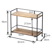 ポッシュリビング スタンドシェルフ W46.5×D20×H40cm マンゴーウッド/アイアン 41347 1個（直送品）