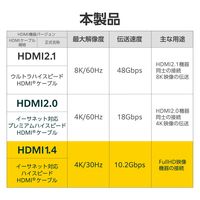 HDMI ケーブル ハイスピード 5m 4K 30Hz ARC ブラック CAC-HD14E50BK3 エレコム 1個（直送品）