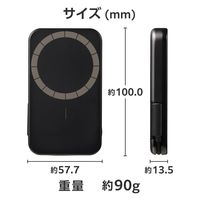 SSD 外付け 1TB iPhone向け ケーブル一体型 USB-C 磁石 黒 ESD-EPB1000GBK エレコム 1個（直送品）