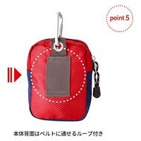 スワン CAPTAIN STAG ポーチ 1307 レッド 1個（直送品）