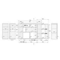 大洋 Shelfit イーシーラック 幅1180～1550×奥行295×高さ800mm ダークブラウン ECR8012R DB 1台（直送品）