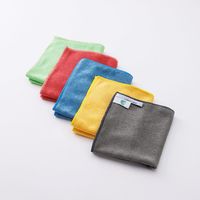 MQ・Duotex プレミアムニットクロス レッド 1セット（1枚×3） イーオクト　マイクロファイバークロス