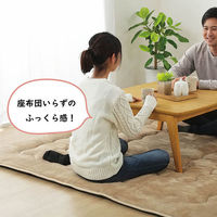 イケヒコ 撥水6層フラン 極厚ラグ 1900×1900mm グリーン 1161721120813 1枚（直送品）