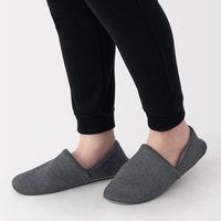 無印良品 綿混天竺携帯用ルームシューズ ダークグレー Ｍ ２２～２４．５ｃｍ用 良品計画