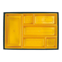 弁当容器 HSH-C65-6 冷凍レンジカップ用 テーパー型貼箱 (黒木目エンボス) HSHC656BKMES（直送品）