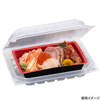 東洋アルミエコープロダクツ 弁当容器 FDPC 18-13 赤黒 K7180C 1ケース(900個(100個×9))（直送品）