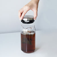 HARIO（ハリオ）冷水筒 ピッチャー 750ml 耐熱ガラス製 シルバー WJCAー750ーHSV 1個