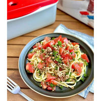 スケーター スチームパスタメーカー 電子レンジ対応 計量機能付き レッド 462639 1個（直送品）