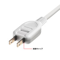 サンワサプライ  スリム雷ガードタップ（2m） TAP-SPSLIM8N-2（直送品）
