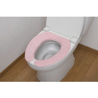 サンコー ずれない トイレ 便座カバー 洗い替え 節電 3色組 1セット ピンク グリーン イエロー おくだけ吸着 KZ-03
