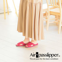 オクムラ エアパスインソールスリッパ 通気性 快適  Mサイズ レッド AAAA6004RE 1足