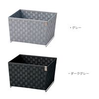 サンリツ KLEANE ZERO抗菌PPバンド素材の客室用脱衣かご、鞄置き ダークグレー 　1セット（3個）