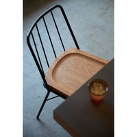 【軒先渡し】オリバー スチールチェア カフェチェア ミディアムブラウンオーク S・CS-F642・AL・WS・MO 1脚（直送品）