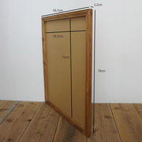 ポッシュリビング B2対応 ポスターフレーム W56.7×D2.2×H78cm アカシア/アクリル 麻紐付 41409 1個（直送品）