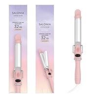 数量限定　SALONIA（サロニア）　セラミックカールヘアアイロン メロウコーラルピンク  32mm I-ne