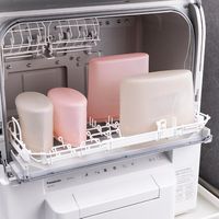 保存容器 シリコーンバッグ 自立型 1000ml ベージュグレー 電子レンジ・冷凍・食洗機OK 1セット（1個×5）貝印