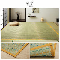 イケヒコ 小夏 い草カーペット 江戸間6畳 3520×2610mm ブルー 1082090040602 1枚（直送品）