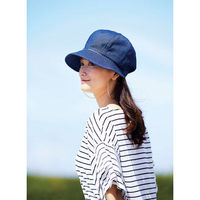 コジット 髪型ふんわりUVデニムキャスケット ネイビー 1セット(96個)（直送品）
